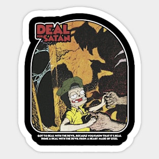 DEAL FOR SATAN Sticker